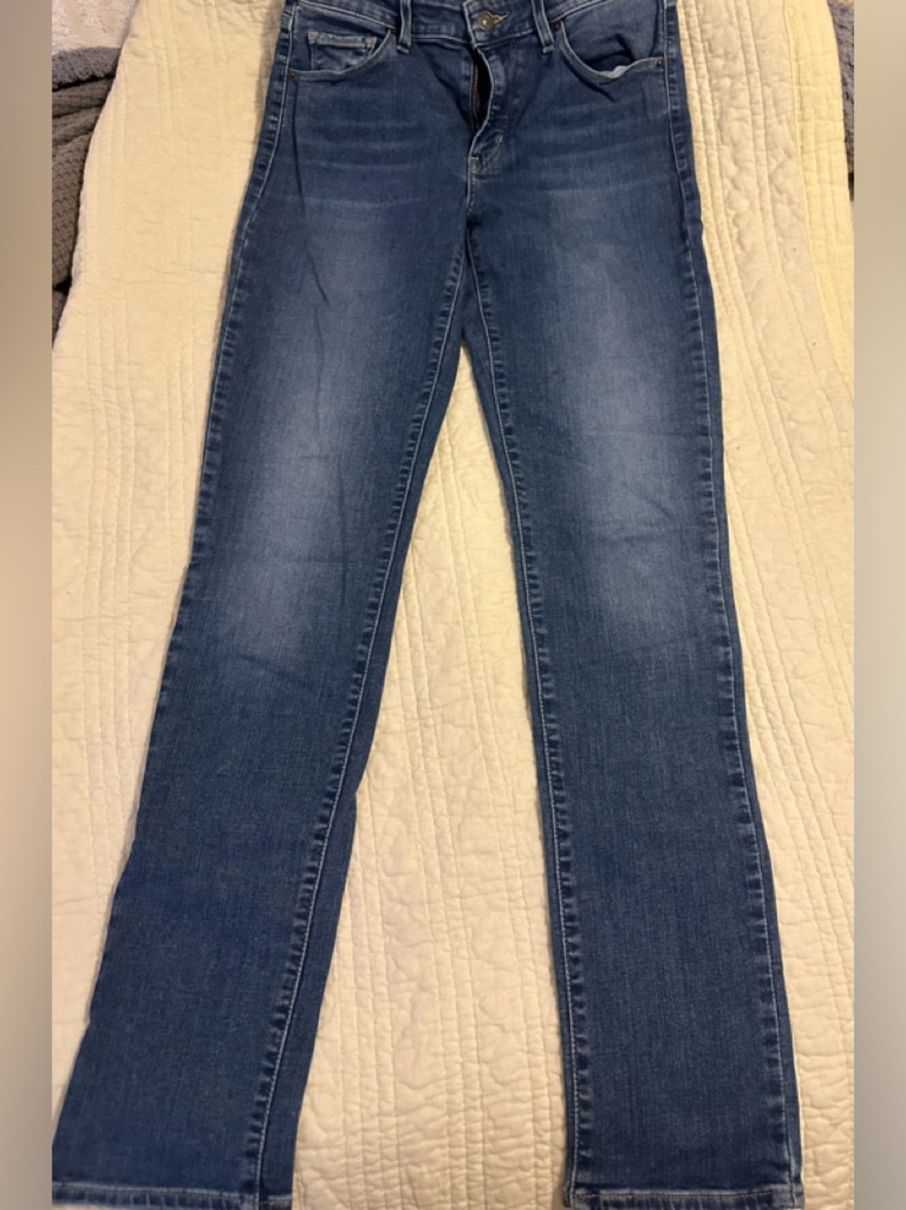 Levi's Blue Classic Mid-Rise Skinny Jeans 6 long